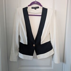 Boston Proper Black and White Blazer